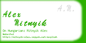 alex mitnyik business card